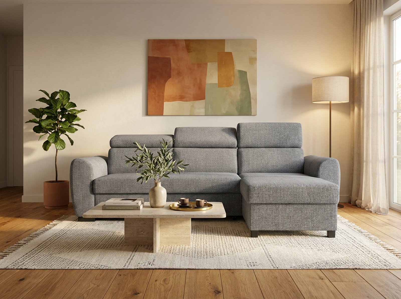 mobilier de prezentare dupa editare, fundal curat si culori reale