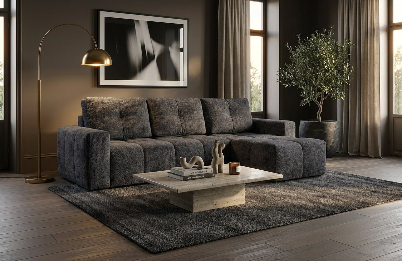 mobilier de prezentare dupa editare, fundal curat